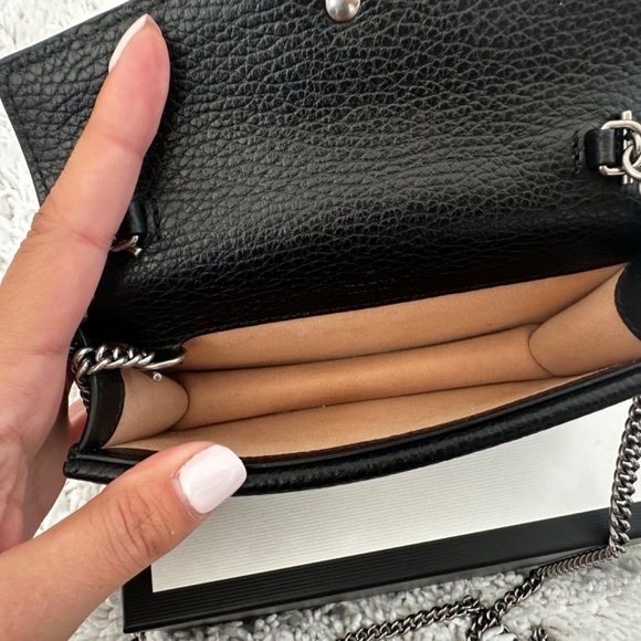 Gucci Dionysus Black Leather Super Mini Bag - Picture 6 of 16